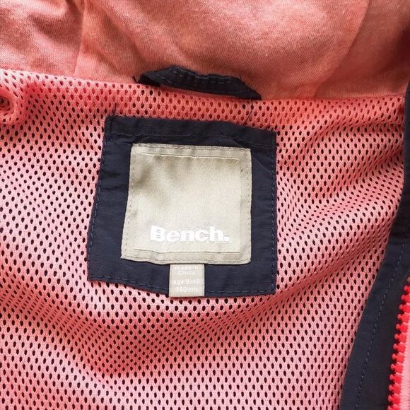Bench navy blue light zip up long jacket EUC 9-10Y - Picture 5 of 7